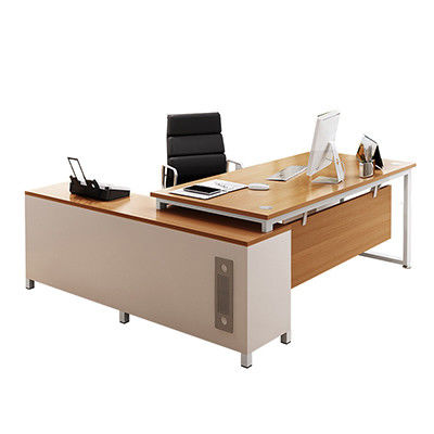 モダン シンプル スタイル MDF 素材 L 形 ボス CEO オフィス デスク エグゼクティブ デスク キャビネット