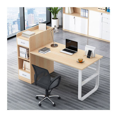2 席 オフィス 家具 スタッフ テーブル モジュール式 作業 台 抽出し を 持つ モダン スタイル