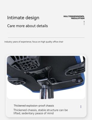 2024 ハイ バック オフィス チェア 快適な座席のための青いクッションと回転機能