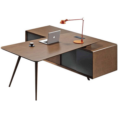 現代のデザイン オフィス家具 現代のマネージャーのL型ワークステーション