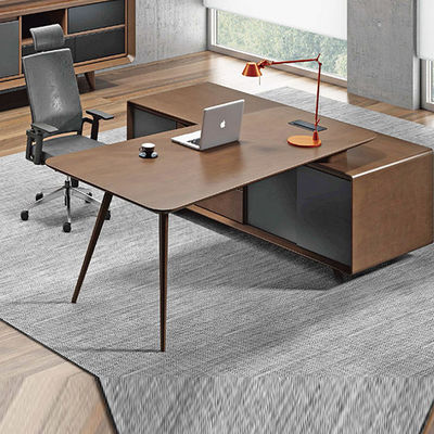 現代のデザイン オフィス家具 現代のマネージャーのL型ワークステーション