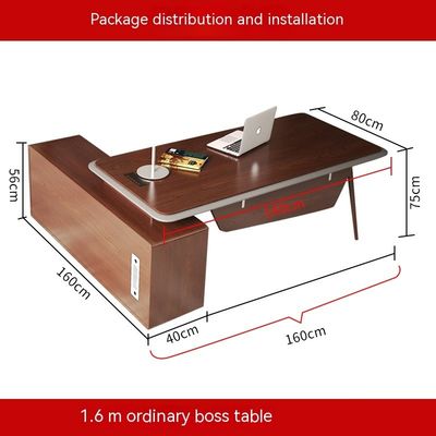現代のデザイン オフィス家具 現代のマネージャーのL型ワークステーション