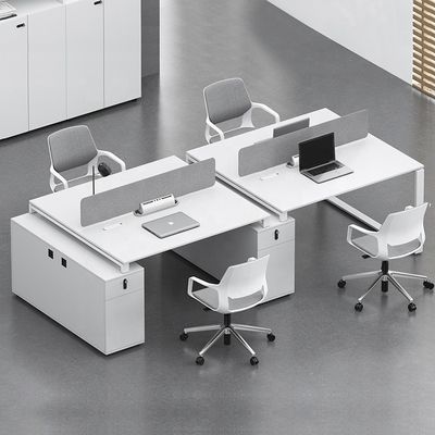 オフィス 家具 白色 6 人用 シンプル コンピュータ デスク