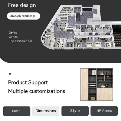データ格納 シンプル デザイン スタイル オフィスのための 木製 ファイル コンビネーション 本棚