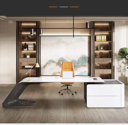 ISO9001/ISO14001 認定 MDF 焼物 漆器 作業テーブル 管理者 引き出し付き デスク