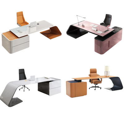 エグゼクティブ オフィス デスクテーブル MDF 焼物 漆器 エグゼクティブのためのオフィス家具
