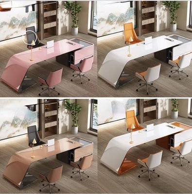エグゼクティブ オフィス デスクテーブル MDF 焼物 漆器 エグゼクティブのためのオフィス家具