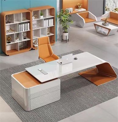 エグゼクティブ オフィス デスクテーブル MDF 焼物 漆器 エグゼクティブのためのオフィス家具