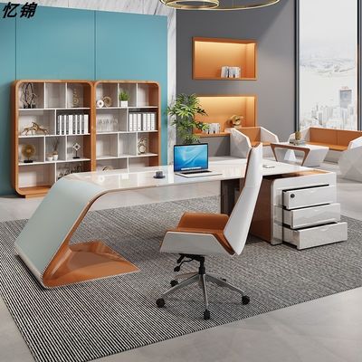 エグゼクティブ オフィス デスクテーブル MDF 焼物 漆器 エグゼクティブのためのオフィス家具