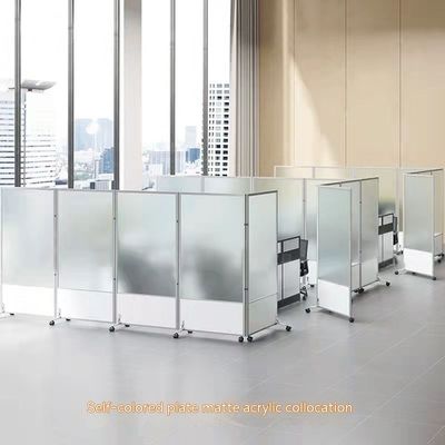 商用家具 透明なガラスの下にある隔壁 折りたたむ式モバイルスクリーン
