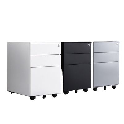 商用家具 デスクの下 モバイル ファイルキャビネット 鍵と引き出し
