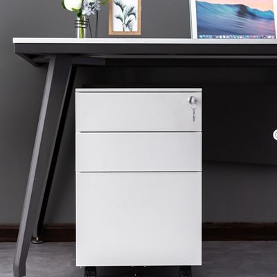 商用家具 デスクの下 モバイル ファイルキャビネット 鍵と引き出し