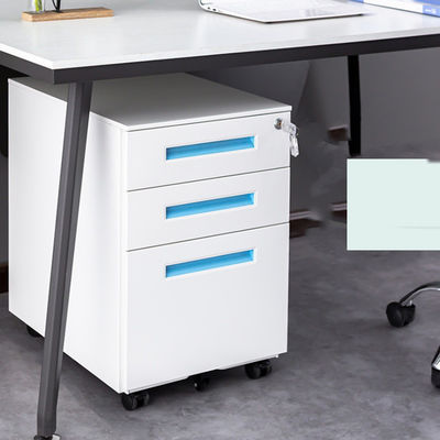 商用家具 デスクの下 モバイル ファイルキャビネット 鍵と引き出し