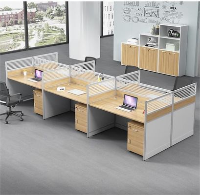 カスタマイズされた色 4 人 オフィス パーティション テーブル 拡張可能なデザインのワークステーション