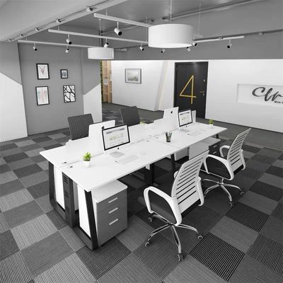 現代 シンプル 4-6 人 社員 ポジション 組合せ デスク 企業 オフィス パーソナライズ