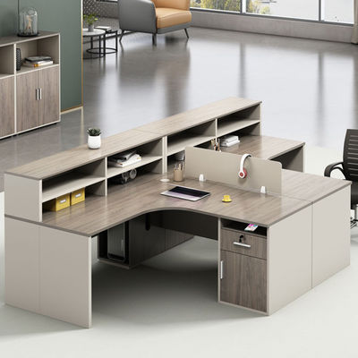 4人用モジュール式デスクトップシステム 現代のデザインでカスタマイズ可能なオフィス家具