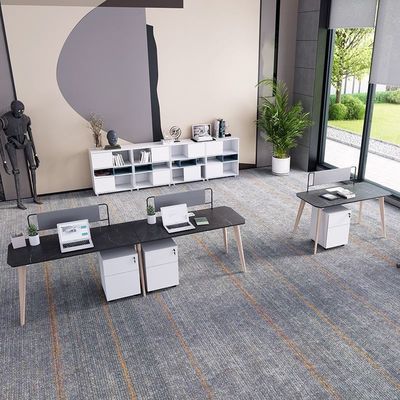現代のスタッフ 木製のエグゼクティブ デスク 部屋 オフィス ワークステーション コンビニ デスク