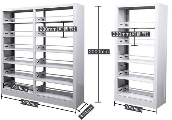 オフィス家具 スクール図書館用鋼製本棚 片面 双面 支払期間 T/T