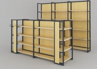 スーパーマーケット 薬局 文具屋用の4列の組み合わせディスプレイラック