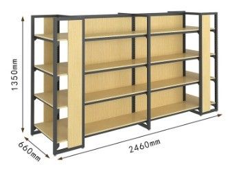 スーパーマーケット 薬局 文具屋用の4列の組み合わせディスプレイラック