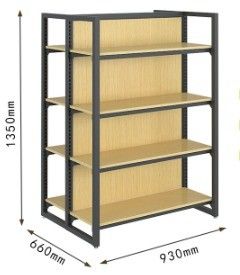 スーパーマーケット 薬局 文具屋用の4列の組み合わせディスプレイラック