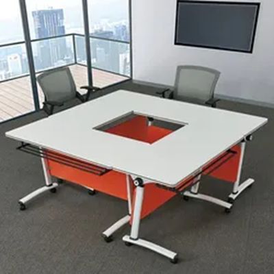 E1 MDF/MFC メラミンの板 折りたたむモバイルトレーニングテーブル オフィス ホテル会議