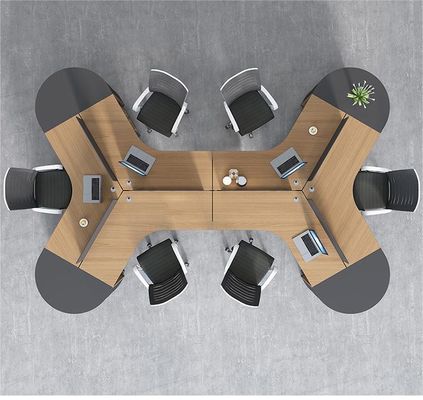 オフィス 家具 CBD 会社 スタッフ デスク 2/3/6 ワークステーションとパーティション 組み合わせ
