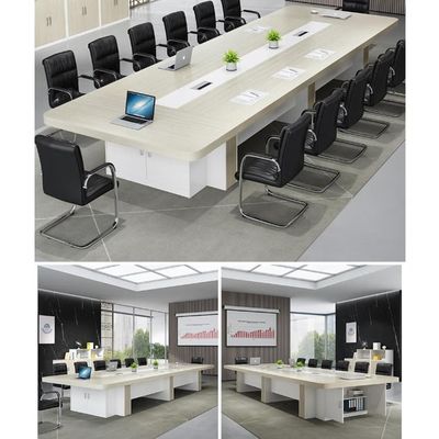 25mm 厚さ テーブル トップ オフィス 家具 会議 長いテーブル 大規模な交渉